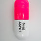 Ceramic Happy Pill - Fluorescent pink and White