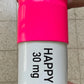 Ceramic Happy Pill 30 mg - Fluorescent pink and White