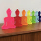 Rainbow Buddha - 7 Buddha statues, acrylic hand-painted Plexiglas