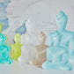 Mini Buddha statue - Contemporary Meditating Light Blue Buddha