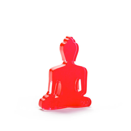 Mini Buddha statue - Contemporary Meditating Red Buddha