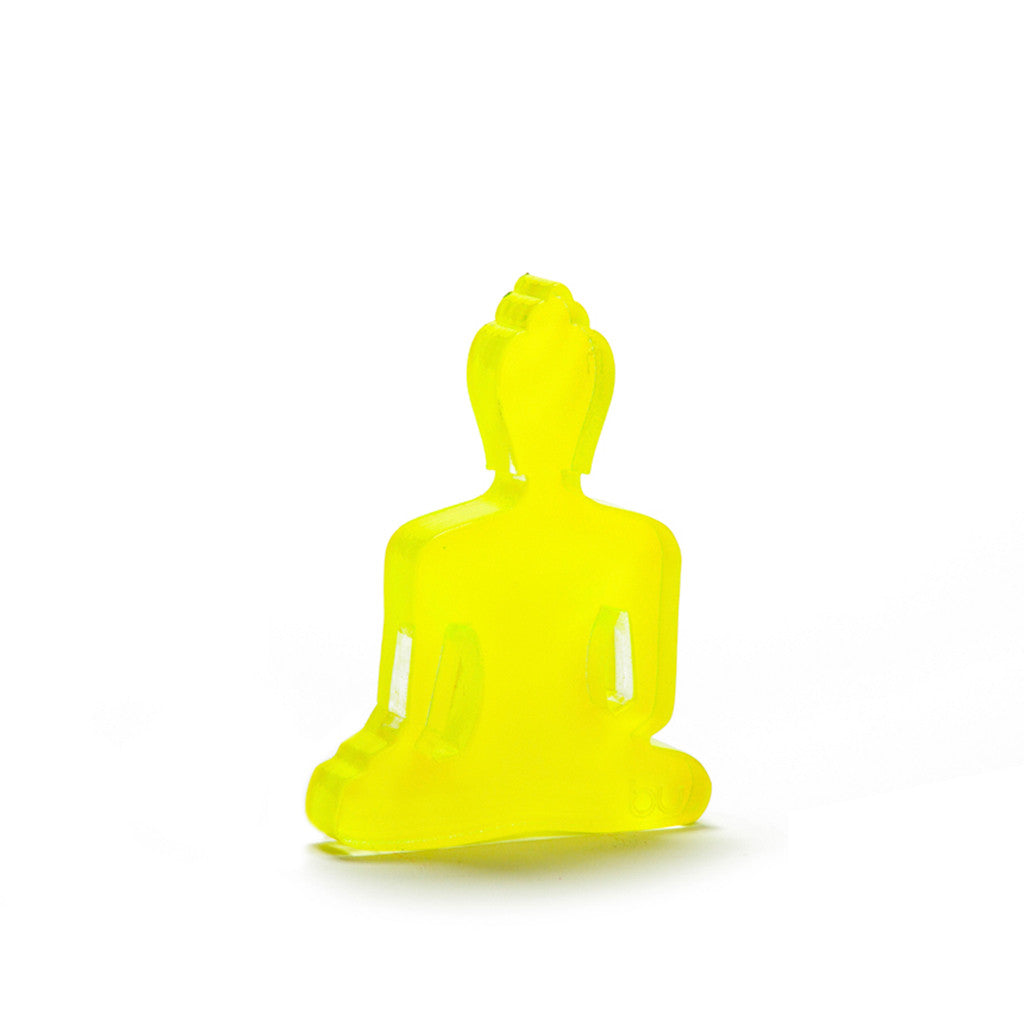 Mini Buddha statue - Contemporary Meditating Yellow Buddha